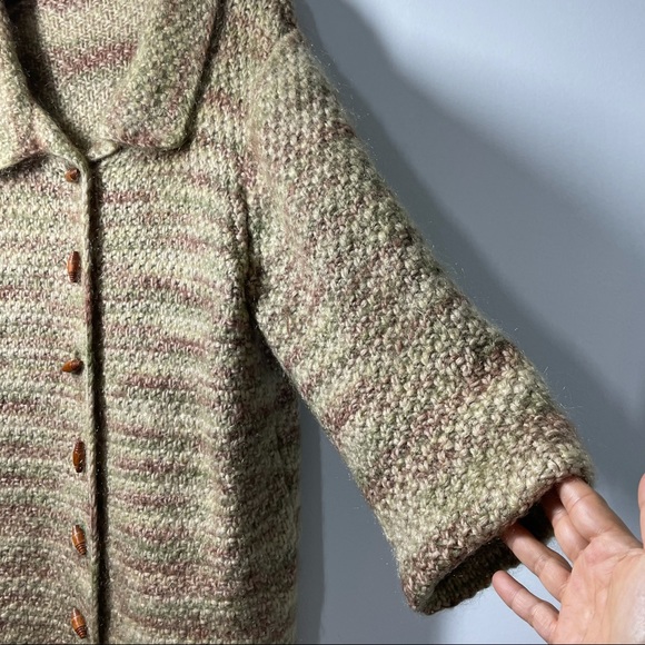 Vintage Handmade Chunky Jacket 3/4 sleeves - Picture 9 of 10